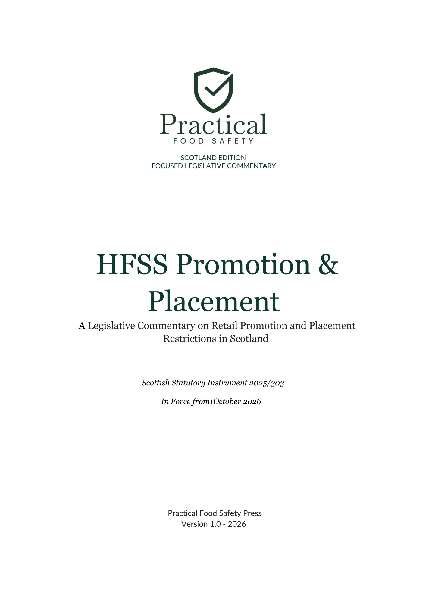 HFSS Regulations cover